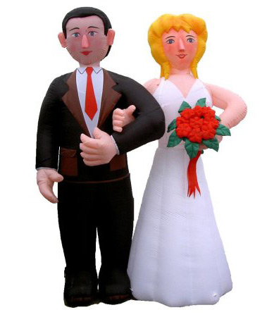 Opblaasfiguren Bruidspaar